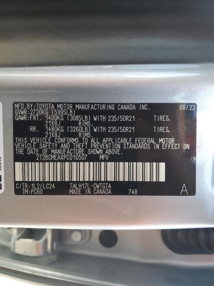 2023 LEXUS RX 500H F SPORT VIN:2T2BCMEAXPC010507