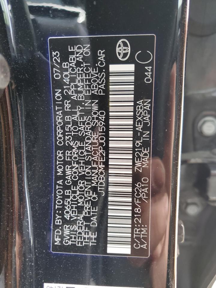 2023 TOYOTA COROLLA LE VIN:JTDBCMFE2PJ015940