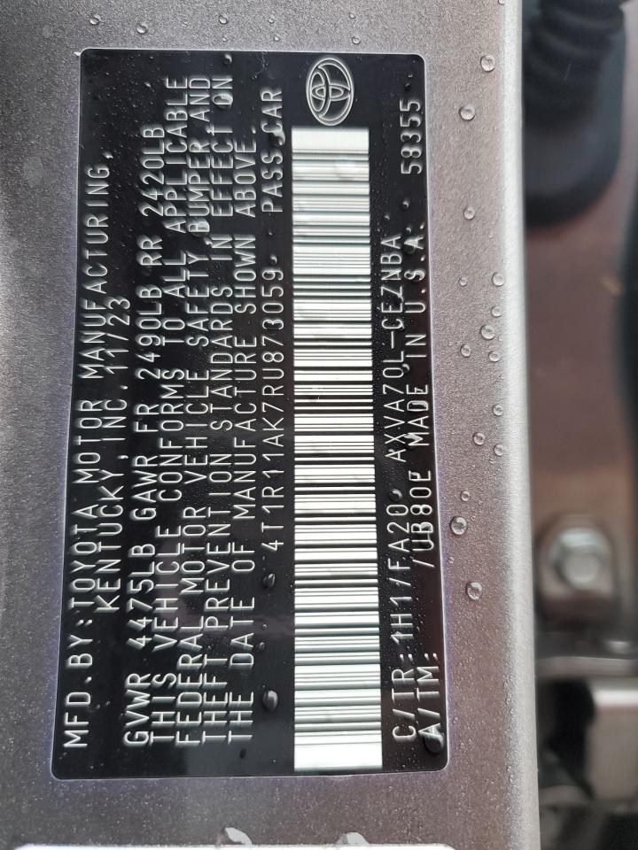 2024 TOYOTA CAMRY LE VIN:4T1R11AK7RU873059