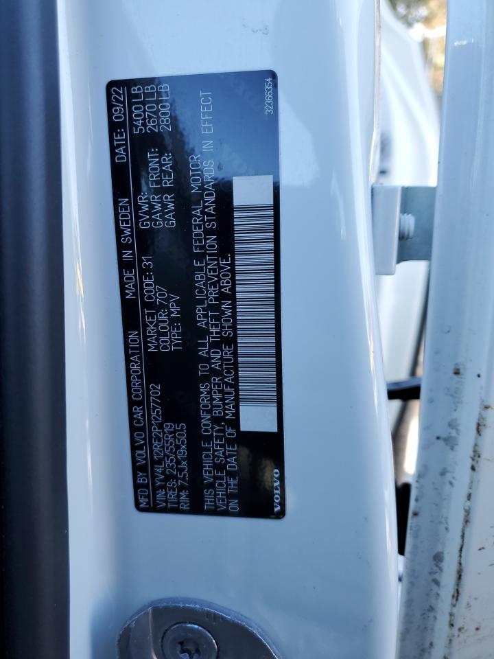 2023 VOLVO XC60 PLUS VIN:YV4L12RE2P1257702