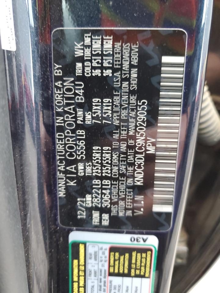 2022 KIA EV6 LIGHT VIN:KNDC3DLC9N5029055