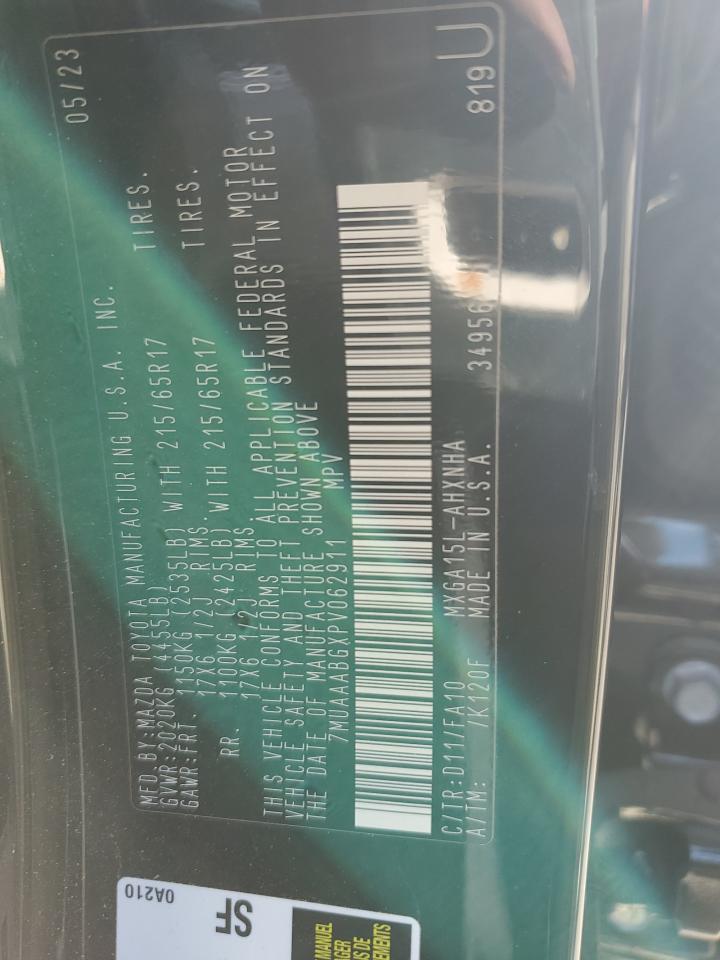 2023 TOYOTA COROLLA CROSS L VIN:7MUAAABGXPV062911