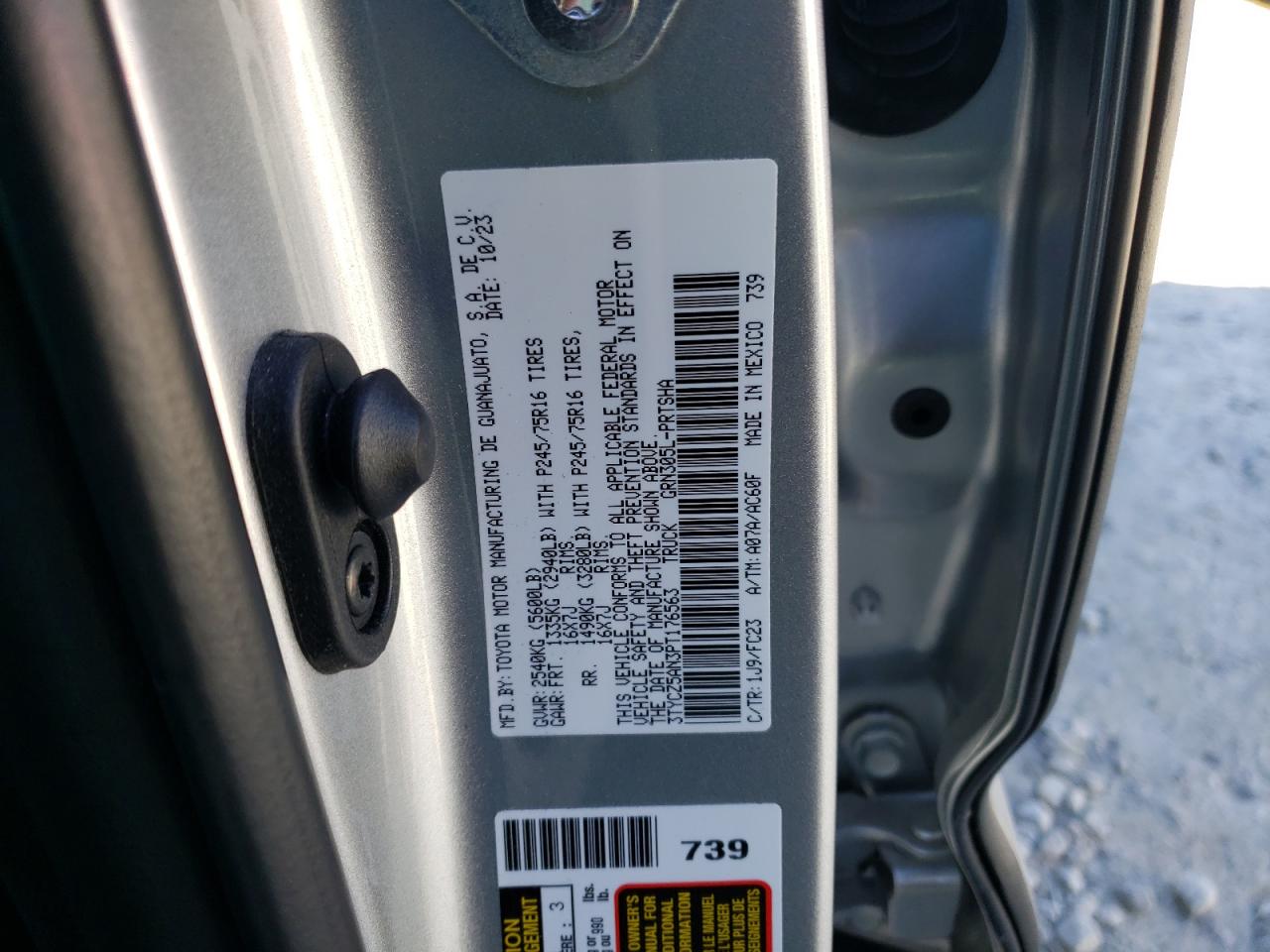 2023 TOYOTA TACOMA DOUBLE CAB VIN:3TYCZ5AN3PT176563