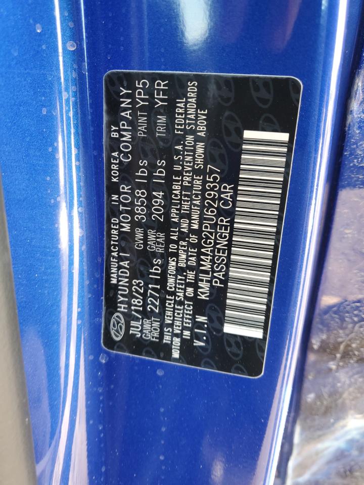 2023 HYUNDAI ELANTRA SEL VIN:KMHLM4AG2PU629357