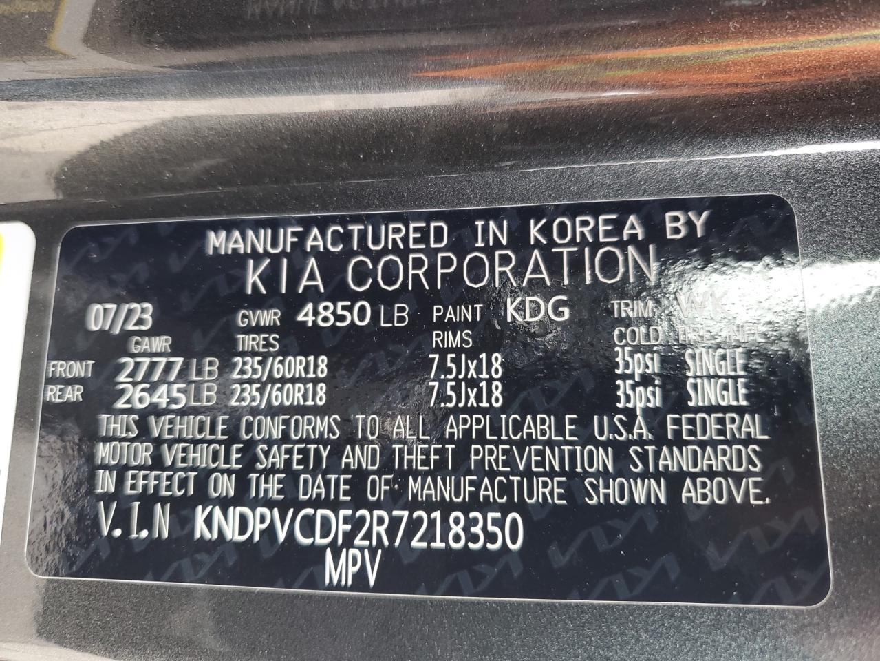 2024 KIA SPORTAGE EX VIN:KNDPVCDF2R7218350