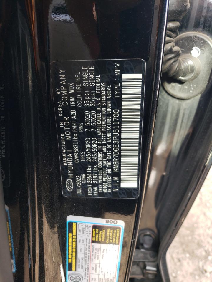 2023 HYUNDAI PALISADE CALLIGRAPHY VIN:KM8R7DGE3PU511700