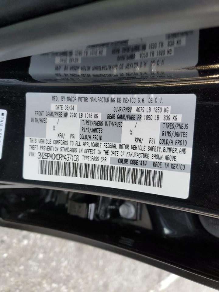 2024 MAZDA 3 PREFERRED VIN:3MZBPACM0RM437108