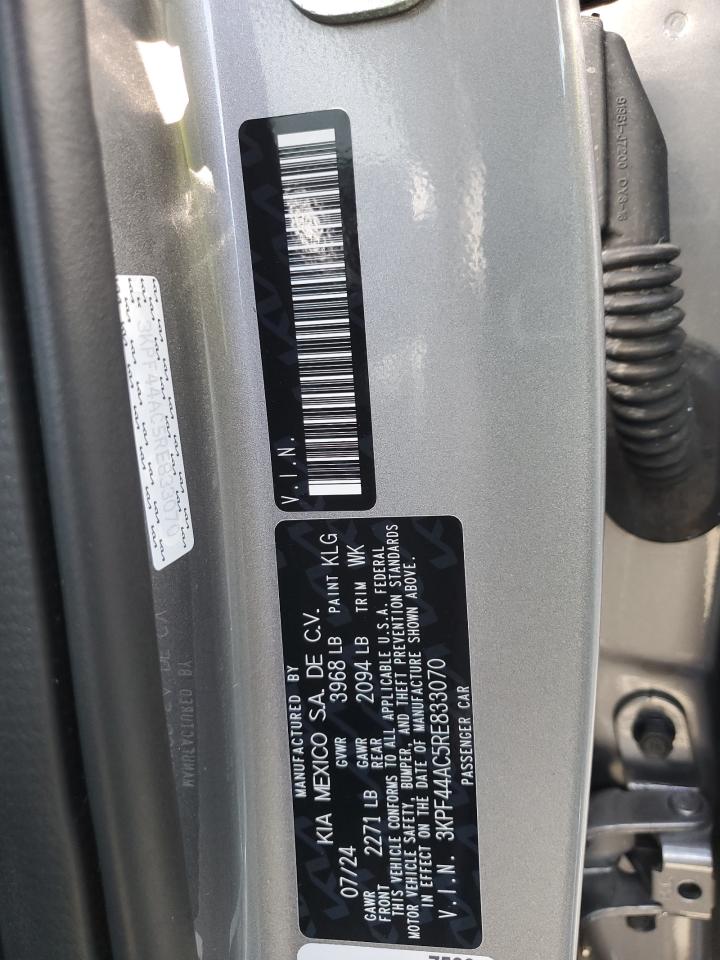 2024 KIA FORTE GT VIN:3KPF44AC5RE833070