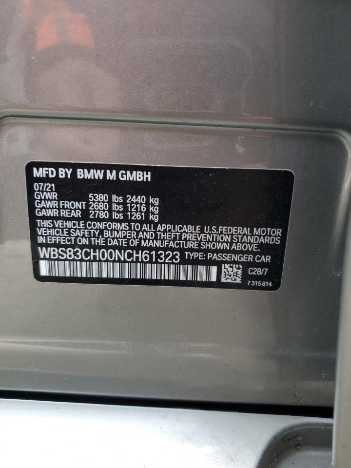 2022 BMW M5 VIN:WBS83CH00NCH61323