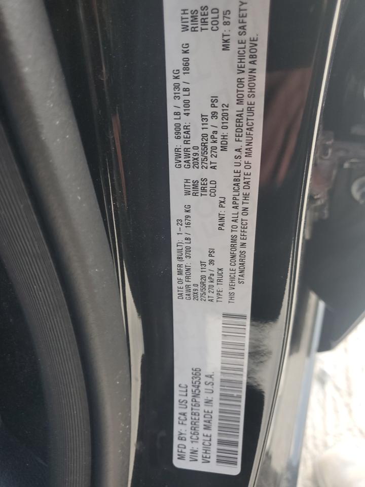 2023 RAM 1500 BIG HORN/LONE STAR VIN:1C6RREBT6PN545366