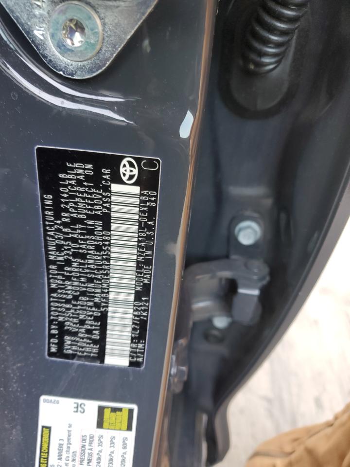 2024 TOYOTA COROLLA LE VIN:5YFB4MDE5RP155480