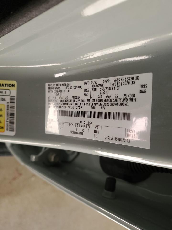 2023 FORD BRONCO BASE VIN:1FMDE5BH7PLB10759
