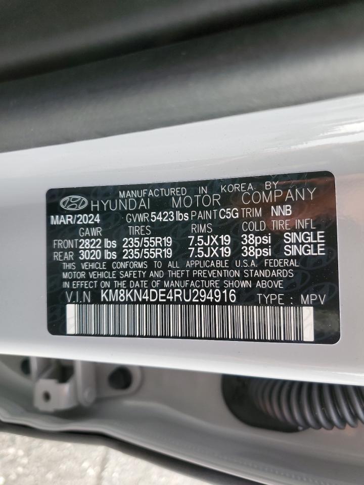 2024 HYUNDAI IONIQ 5 SEL VIN:KM8KN4DE4RU294916