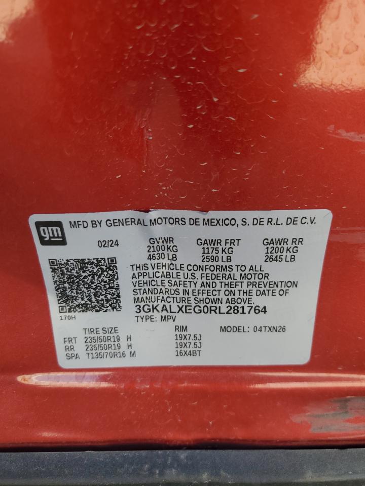 2024 GMC TERRAIN DENALI VIN:3GKALXEG0RL281764