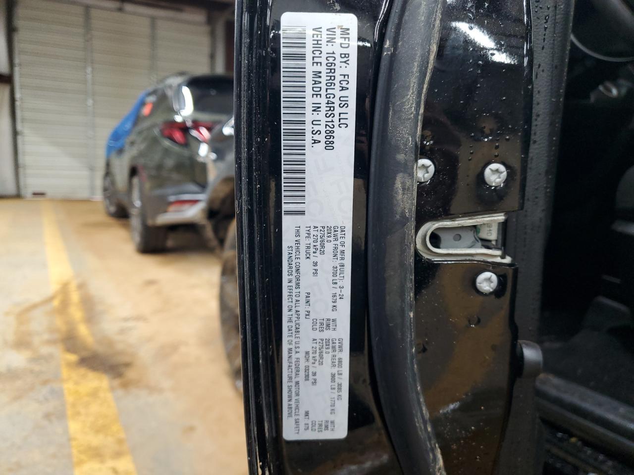 2024 RAM 1500 CLASSIC SLT VIN:1C6RR6LG4RS128680