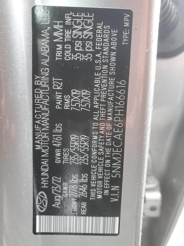 2023 HYUNDAI TUCSON LIMITED VIN:5NMJECAE6PH166616