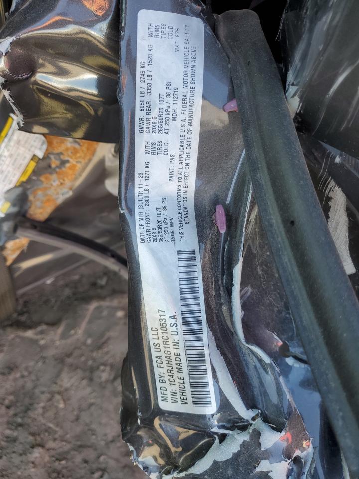 2024 JEEP GRAND CHEROKEE LAREDO VIN:1C4RJHAG1RC105317