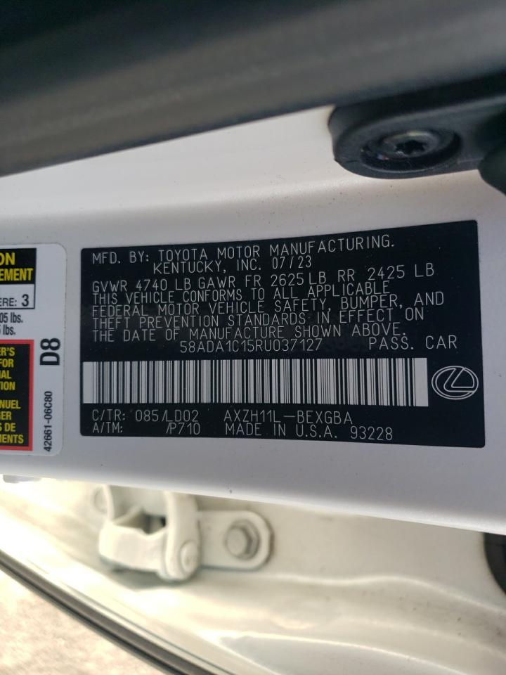 2024 LEXUS ES 300H BASE VIN:58ADA1C15RU037127