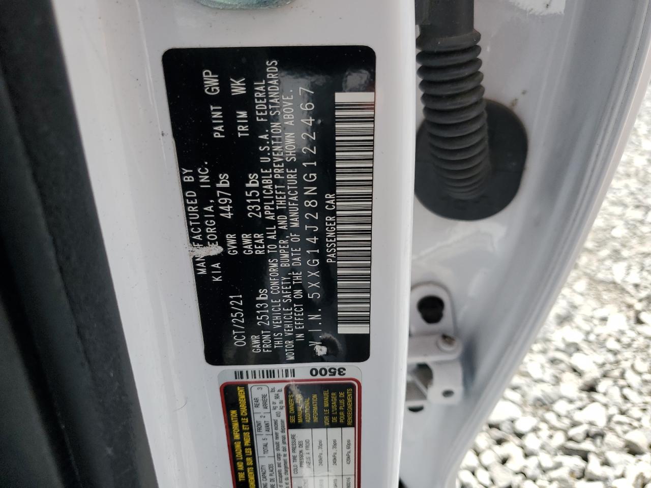 2022 KIA K5 LXS VIN:5XXG14J28NG122467