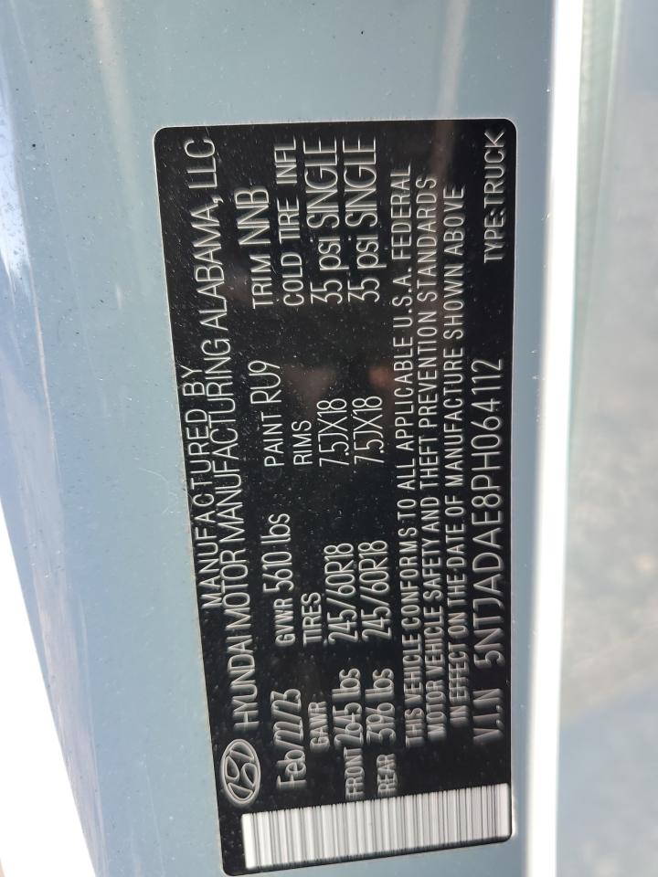 2023 HYUNDAI SANTA CRUZ SE VIN:5NTJADAE8PH064112