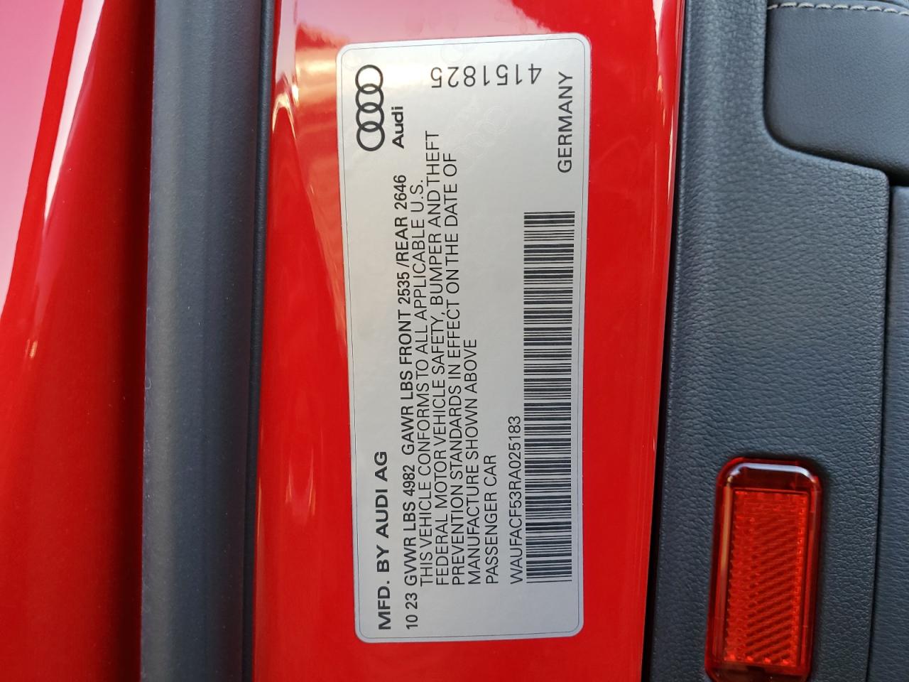 2024 AUDI A5 PREMIUM PLUS 45 VIN:WAUFACF53RA025183