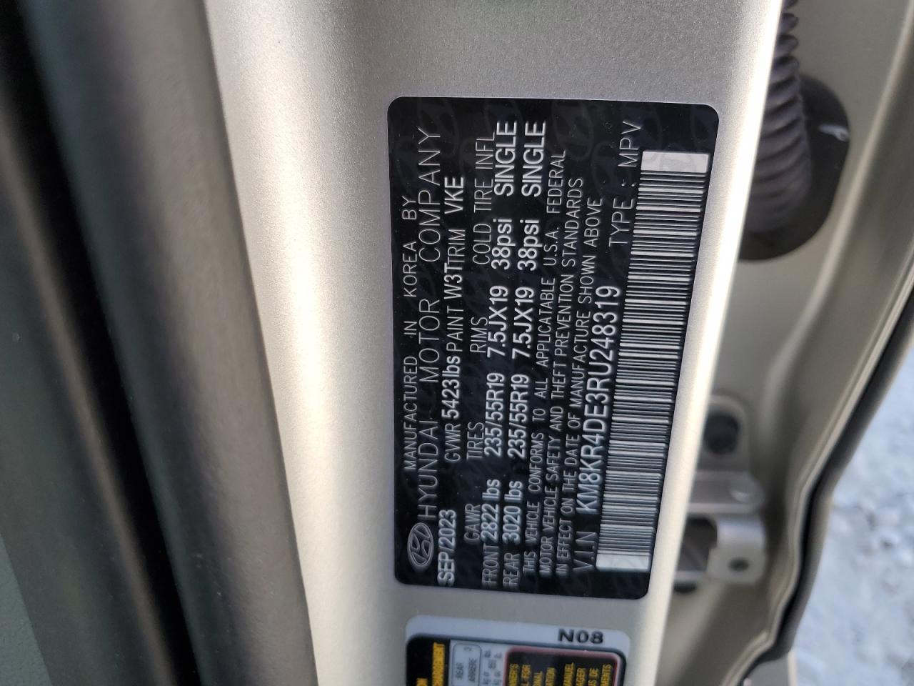 2024 HYUNDAI IONIQ 5 LIMITED VIN:KM8KR4DE3RU248319