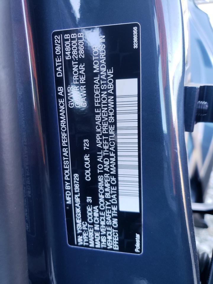 2023 POLESTAR 2 VIN:YSMEG3KA9PL136729