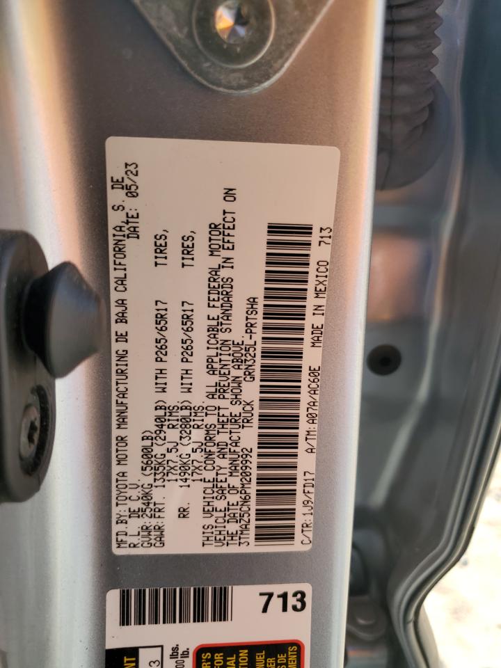 2023 TOYOTA TACOMA DOUBLE CAB VIN:3TMAZ5CN6PM209992