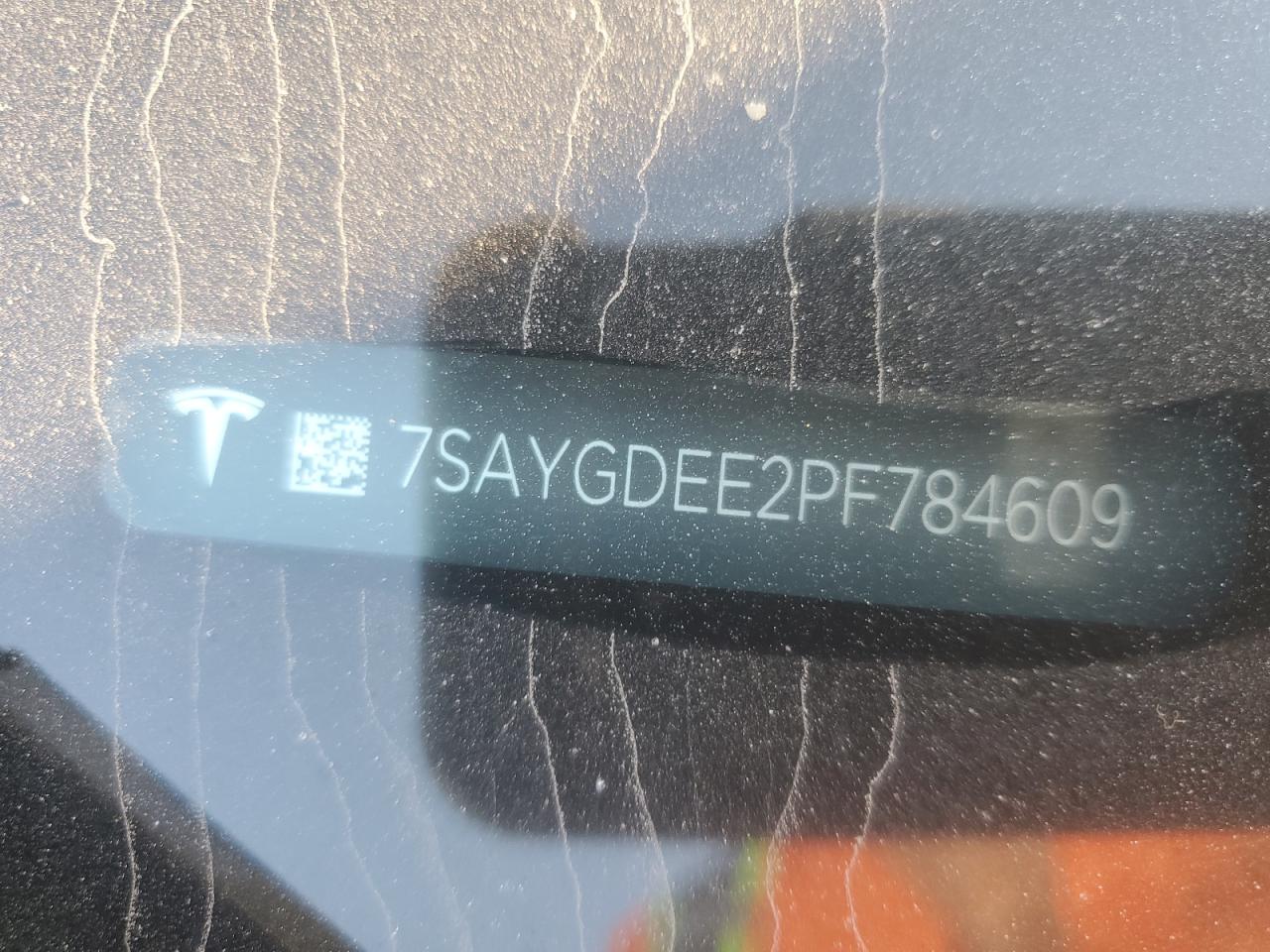 2023 TESLA MODEL Y VIN:7SAYGDEE2PF784609