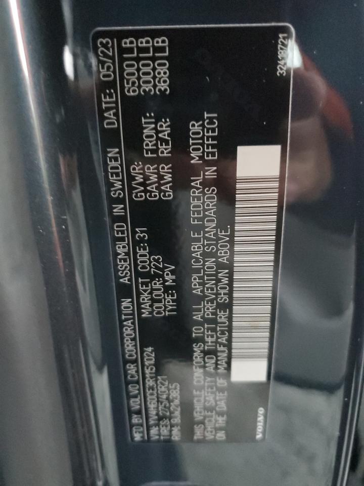 2024 VOLVO XC90 PLUS VIN:YV4H60CE3R1151024