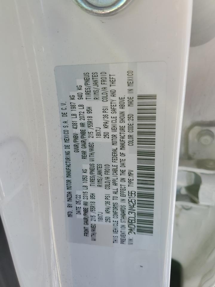 2022 MAZDA CX-30 PREMIUM VIN:1FMCU0J97FUC25446