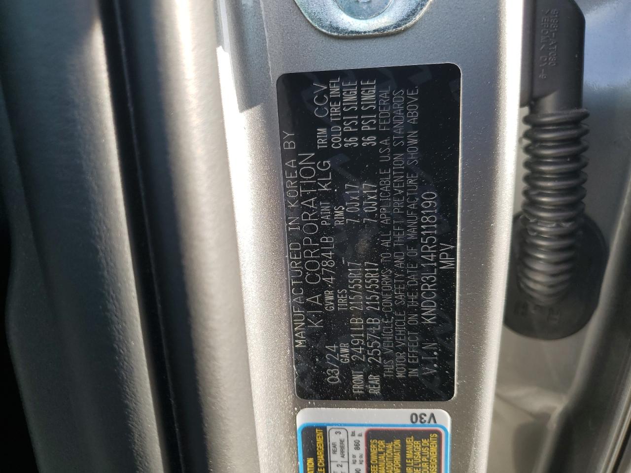 2024 KIA NIRO WIND VIN:KNDCR3L14R5118190