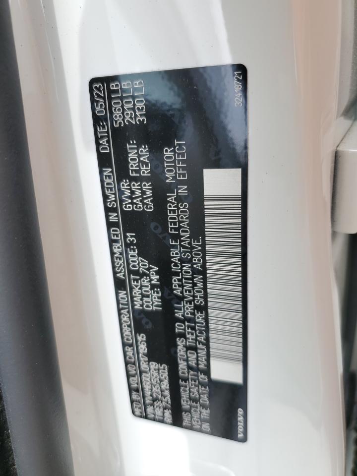 2024 VOLVO XC60 PLUS VIN:YV4H60DL0R1719615