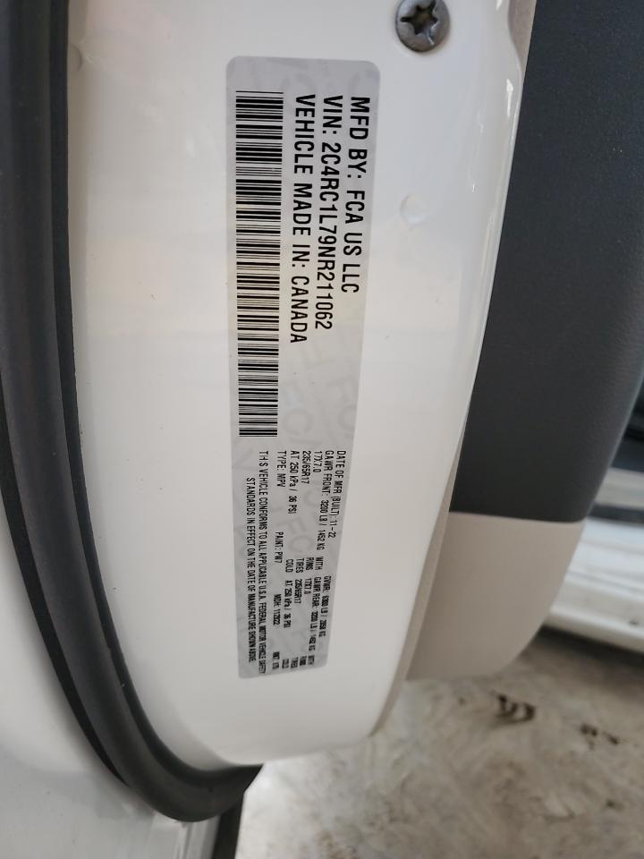 2022 CHRYSLER PACIFICA HYBRID TOURING L VIN:2C4RC1L79NR211062