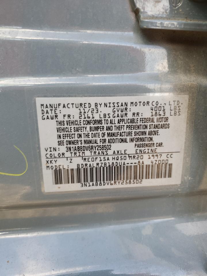 2024 NISSAN SENTRA SR VIN:3N1AB8DV6RY258502