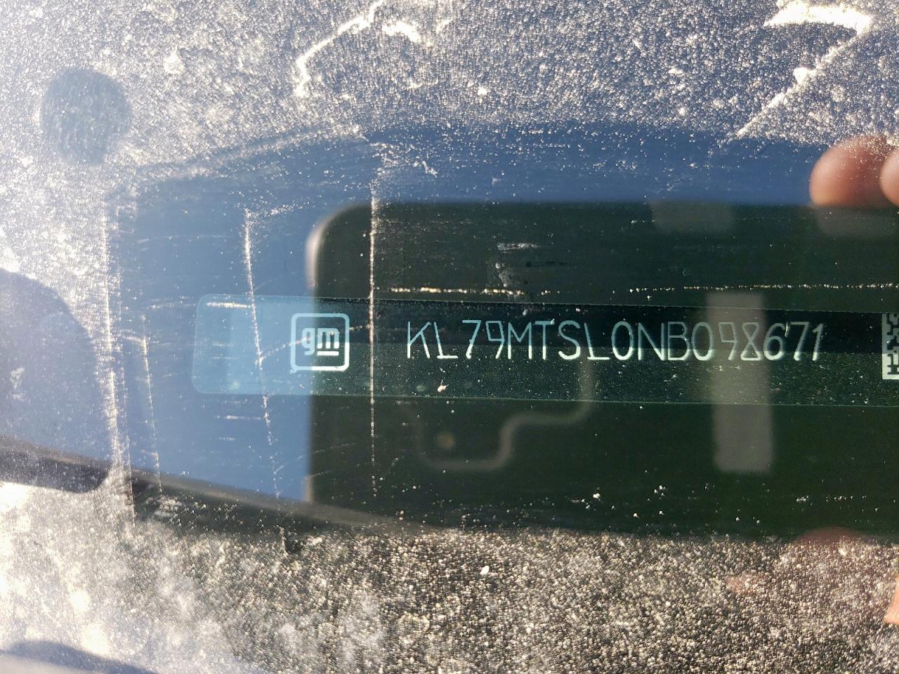 2022 CHEVROLET TRAILBLAZER RS VIN:KL79MTSL0NB098671