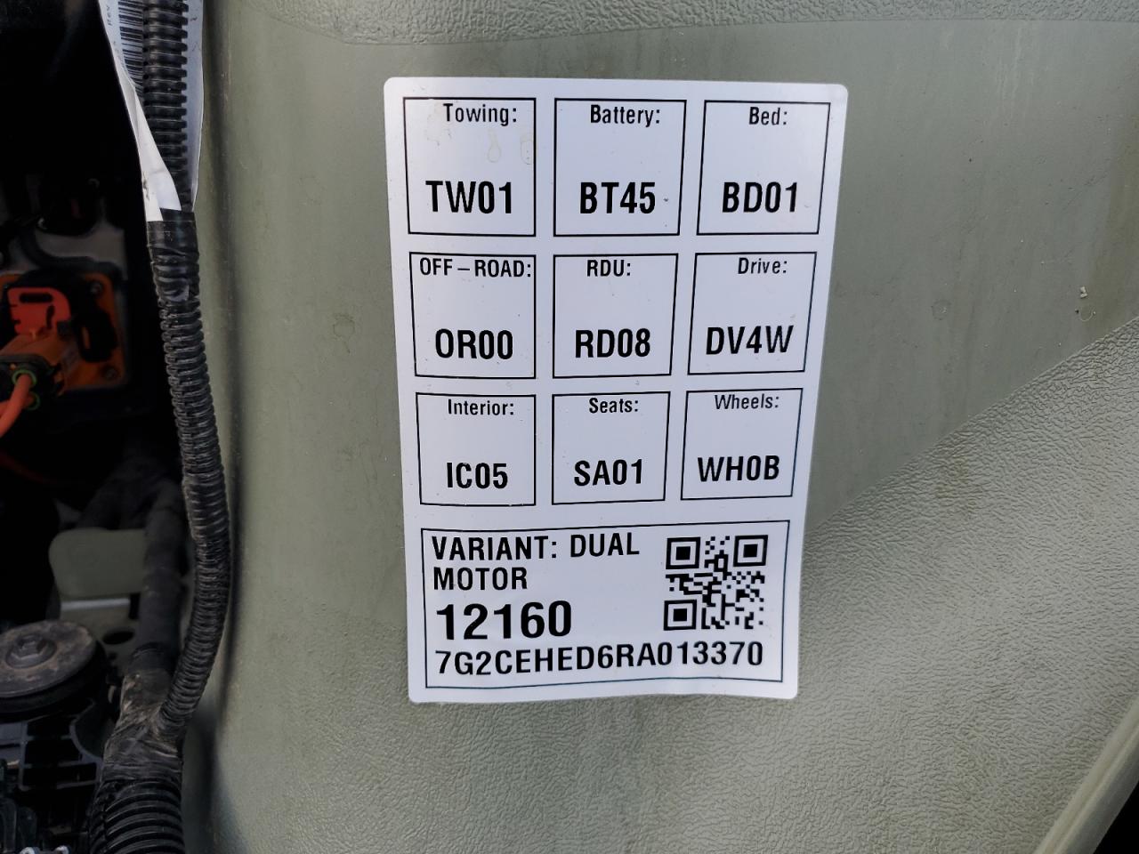 2024 TESLA CYBERTRUCK VIN:7G2CEHED6RA013370