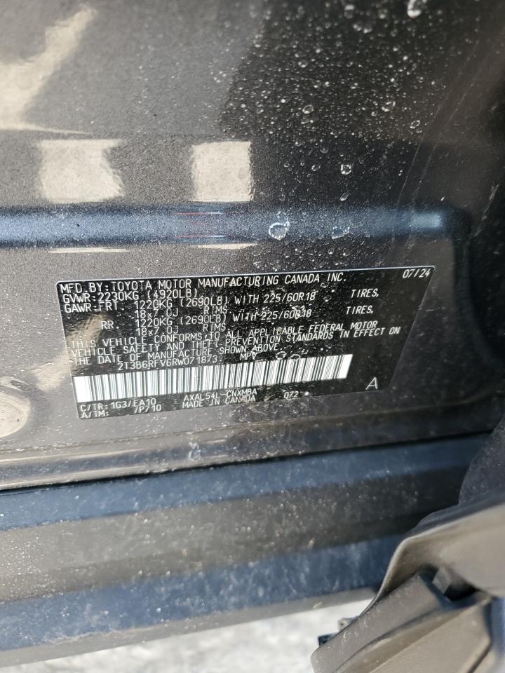 2024 TOYOTA RAV4 XLE PREMIUM VIN:2T3B6RFV6RW071873