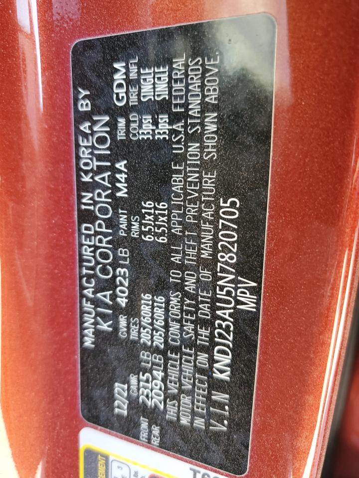 2022 KIA SOUL LX VIN:KNDJ23AU5N7820705