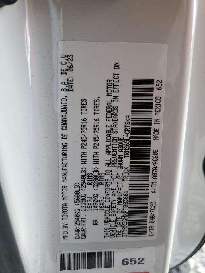 2023 TOYOTA TACOMA ACCESS CAB VIN:3TYRX5GNXPT083661