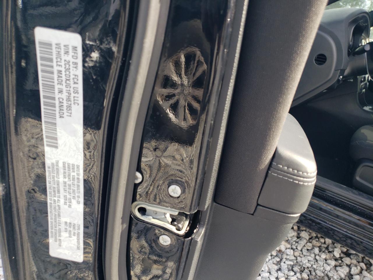 2023 DODGE CHARGER SXT VIN:2C3CDXJG1PH676571