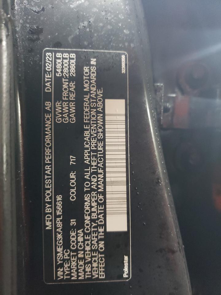 2023 POLESTAR 2 VIN:YSMEG3KA8PL156616