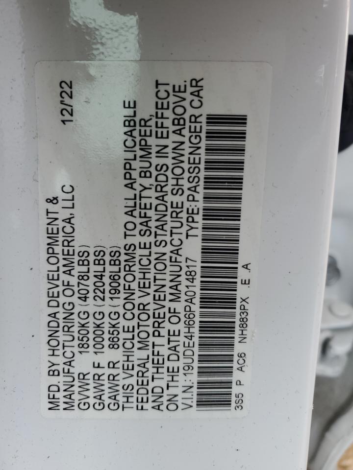 2023 ACURA INTEGRA A-SPEC TECH VIN:19UDE4H66PA014817