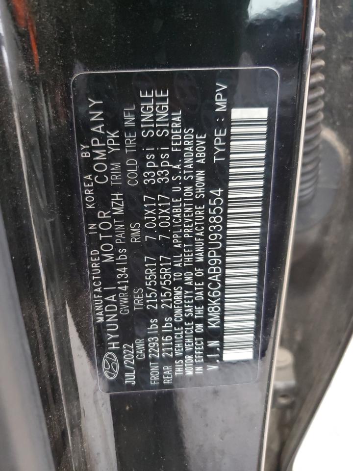 2023 HYUNDAI KONA SEL VIN:KM8K6CAB9PU938554