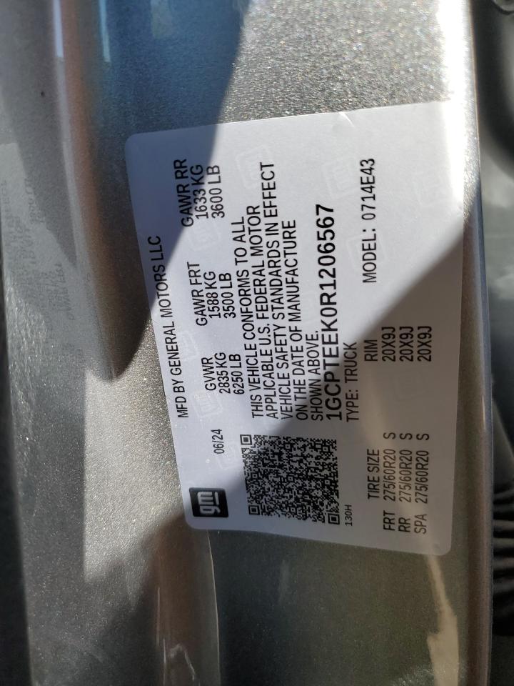 2024 CHEVROLET COLORADO TRAIL BOSS VIN:1GCPTEEK0R1206567