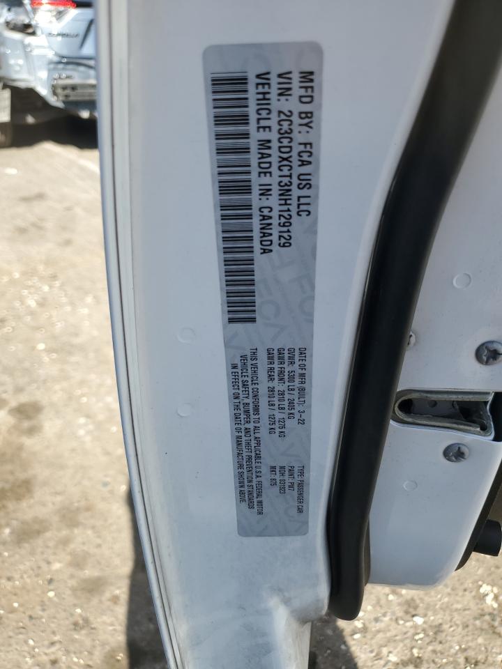 2022 DODGE CHARGER R/T VIN:2C3CDXCT3NH129129