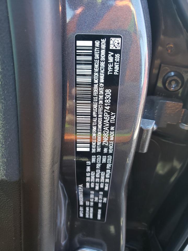2023 MASERATI GRECALE GT VIN:ZN682AVA6P7418308