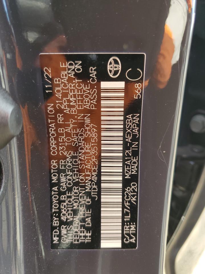 2023 TOYOTA COROLLA SE VIN:JTDP4MCE2P3515897