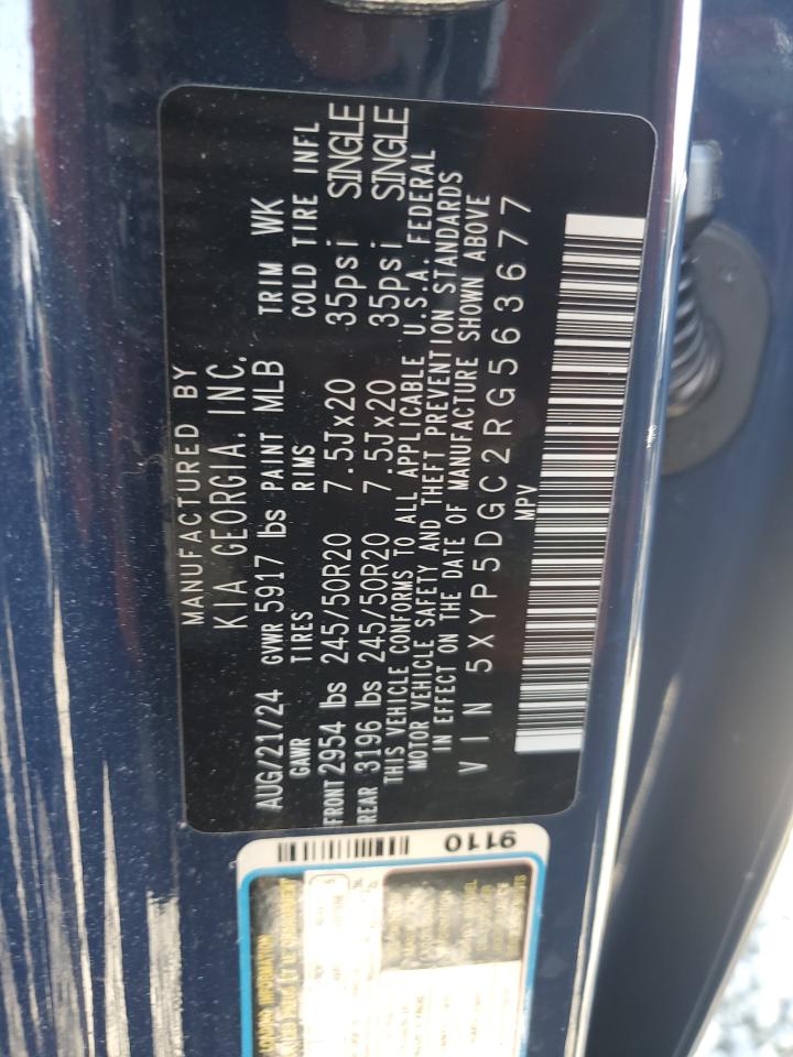 2024 KIA TELLURIDE SX VIN:5XYP5DGC2RG563677