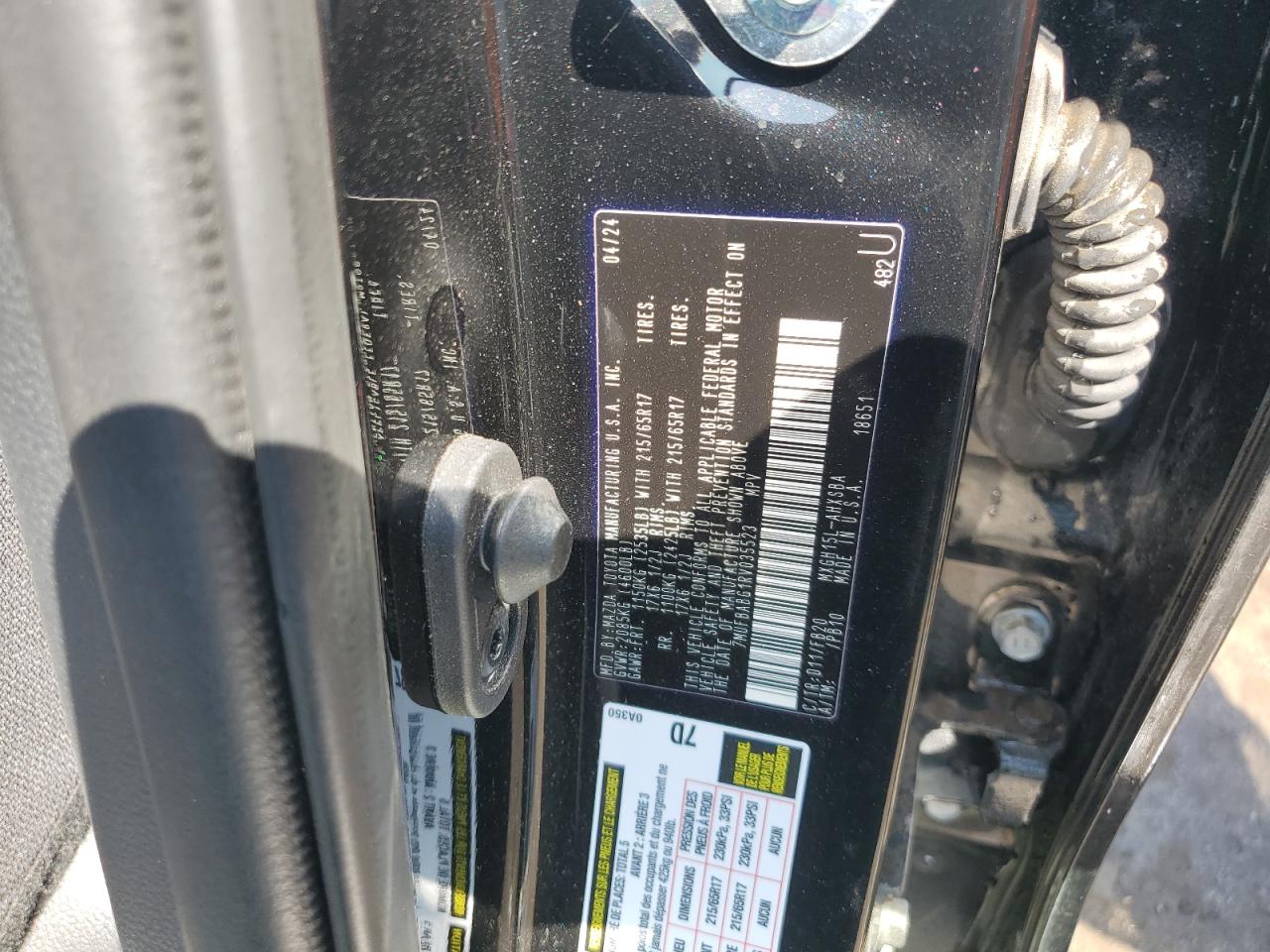 2024 TOYOTA COROLLA CROSS SE VIN:7MUFBABG1RV035523